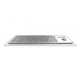 Mini compact stainless steel keyboard, vandal proof, 86 keys, IP65 with trackball