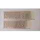 Mini compact stainless steel keyboard, vandal proof, 106 keys, IP65, with trackball