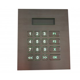 Tastierino numerico industriale in acciaio, 16 tasti, IP67