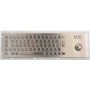 Stainless steel keyboard, vandal proof, 66 keys, IP65 with trackball