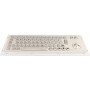 Stainless steel keyboard, vandal proof, 66 keys, IP65 with trackball