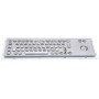 Stainless steel keyboard, vandal proof, 66 keys, IP65 with trackball