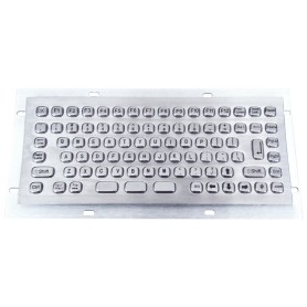 Mini compact stainless steel keyboard, vandal proof, 86 keys, IP65