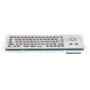 Mini compact stainless steel keyboard, vandal proof, 66 keys, IP65 with trackball