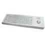 Stainless steel keyboard, vandal proof, 66 keys, IP65 with trackball