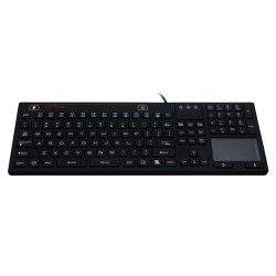 Silicone keyboard, IP68, 118 keys, USB with touchpad