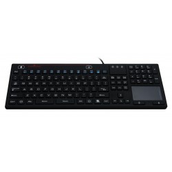 Teclado silicona IP68, 118 teclas, USB con touchpad