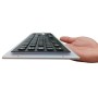 Stainless steel keyboard, vandal proof, 66 keys, IP65 with trackball (black version)