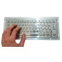 Stainless steel keyboard, vandal proof, 64 keys, IP65