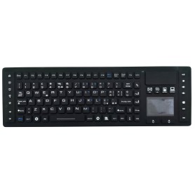 Silikontastatur, IP65, 105 Tasten, wireless, mit Touchpad