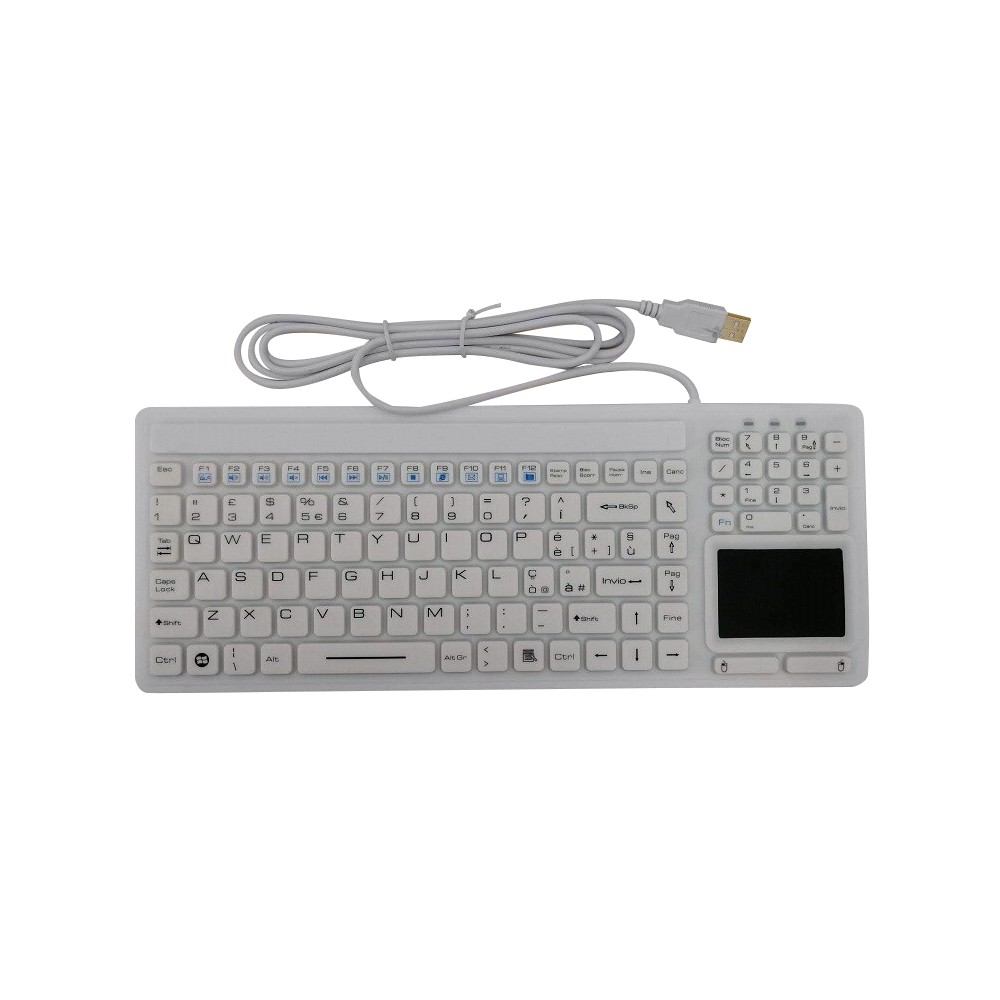 KT-99-GST-01 Tastiera per pc in Gomma Siliconica da Tavolo - Touchpad