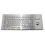 Stainless steel keyboard, vandal proof, 83 keys, IP65 with trackball