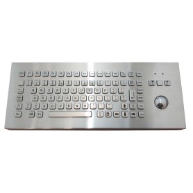 Tastiera industriale in acciaio inossidabile IP 65, 83 tasti con trackball