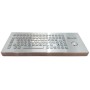 Stainless steel keyboard, vandal proof, 83 keys, IP65 with trackball