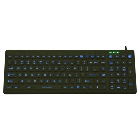 Teclado de silicona IP68, 110 teclas, retroiluminado