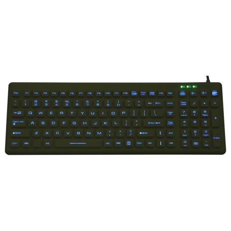 Teclado de silicona IP68, 110 teclas, retroiluminado