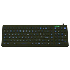 Teclado de silicona IP68, 110 teclas, retroiluminado