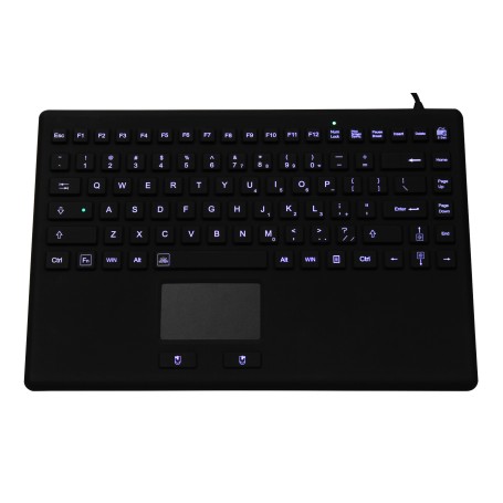 Teclado de silicona IP68, 91 teclas, USB, retroiluminado