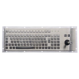 Stainless steel keyboard, vandal proof, 96 keys, IP65 with keypad and joystick