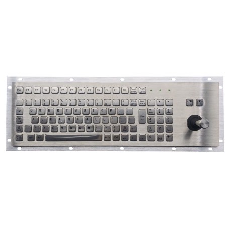 Tastiera industriale in acciaio inossidabile IP 65, 96 tasti con tastierino numerico e joystick