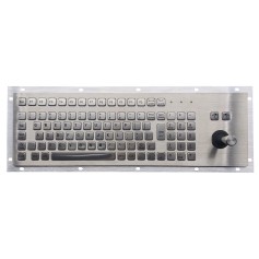 Tastiera industriale in acciaio inossidabile IP 65, 96 tasti con tastierino numerico e joystick