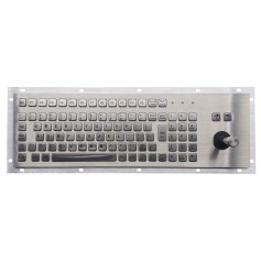 Edelstahl-Industrietastatur, IP65, 96 Tasten, mit numerischer Tastatur und Joystick