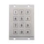 Stainless steel industrial numeric keypad, 12 keys, IP65