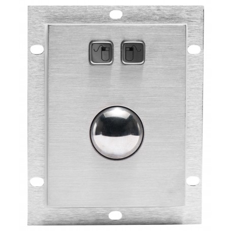 Stainless steel trackball, vandal proof and IP65