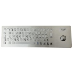 Teclado industrial de acero inoxidable IP 65, 66 teclas con trackball