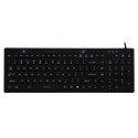 Teclado silicona IP68, 100 teclas, USB retroiluminada