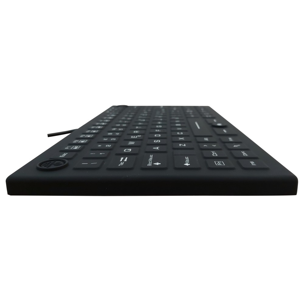 AquaProof USB Keyboard Eurocom Nightsky RX15 Keyboard Jet Black Washable Waterproof Water Resistant USB Keyboard for Eurocom Nightsky RX15 BoxWave 
