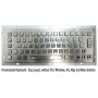Stainless steel keyboard, vandal proof, 64 keys, IP65