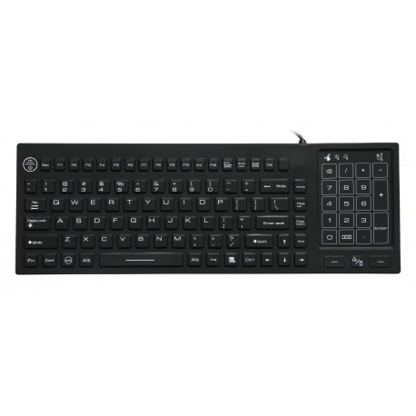 Silicon keyboard, IP68, 88 keys, USB with trackpad
