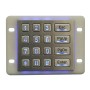 Stainless steel industrial numeric keypad, 16 keys, IP65