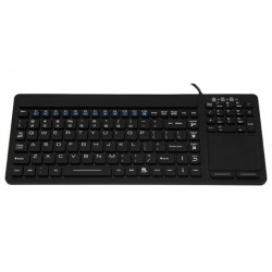 Teclado silicona IP68, 116 teclas, USB con touchpad