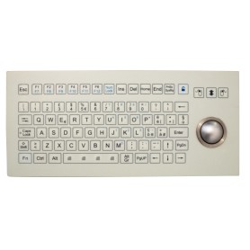 Industrial IP 67 membrane keyboard, 84 keys with IP68 optical trackball