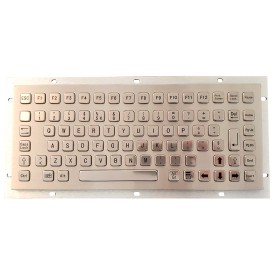 Stainless steel keyboard, vandal proof, 86 keys, IP65