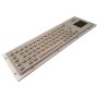 Stainless steel keyboard, vandal proof, 66 keys, IP65 with touchpad