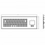 Teclado industrial de membrana IP 67, 84 teclas con trackball óptico IP68