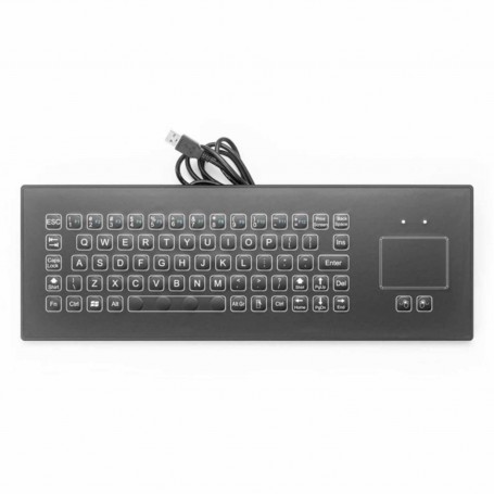 Teclado industrial de membrana IP 67, 84 teclas con trackball óptico IP68