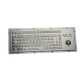 Stainless steel keyboard, vandal proof, 83 keys, IP65 with trackball and backlight