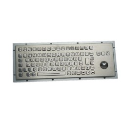 Teclado industrial de acero inoxidable IP 65, 83 teclas con trackball retroiluminado