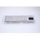 Stainless steel keyboard, vandal proof, 66 keys FLAT, IP65 with touchpad