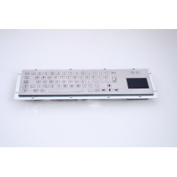 Edelstahl-Industrietastatur, IP65, 66 Tasten FLAT mit Touchpad