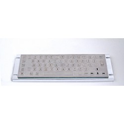 Stainless steel keyboard, vandal proof, 64 FLAT keys, IP65