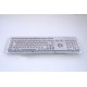 Stainless steel keyboard, vandal proof, 106 keys, IP65 with trackball