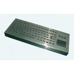 Edelstahl-Industrietastatur, IP65, 83 Tasten mit Touchpad