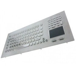 Teclado industrial de acero inoxidable IP 65, 104 teclas con touchpad