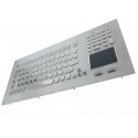 Stainless steel keyboard, vandal proof, 104 keys, IP65 with touchpad